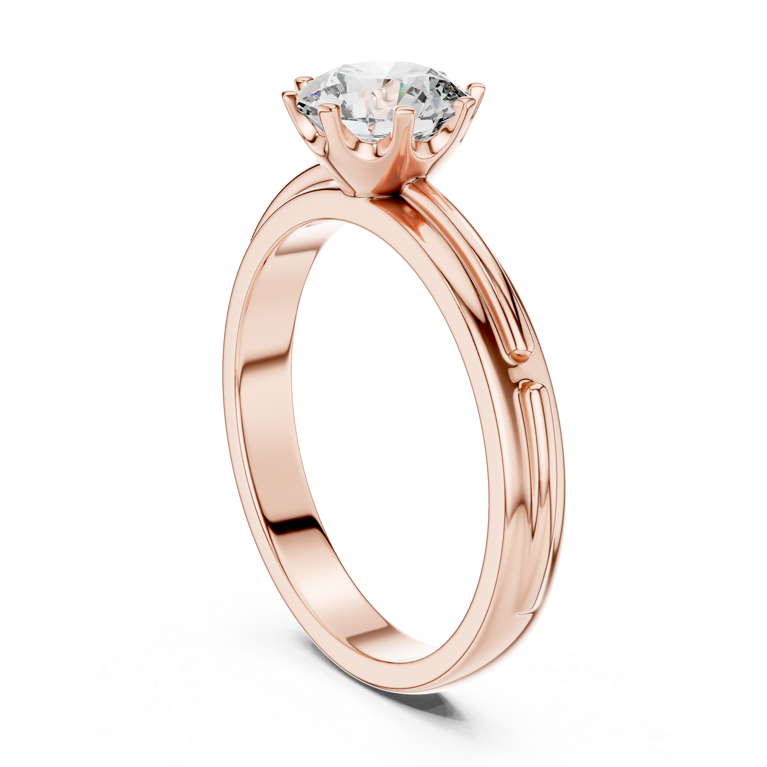Traditional Basket Set Classic Lab Grown Diamond Ring