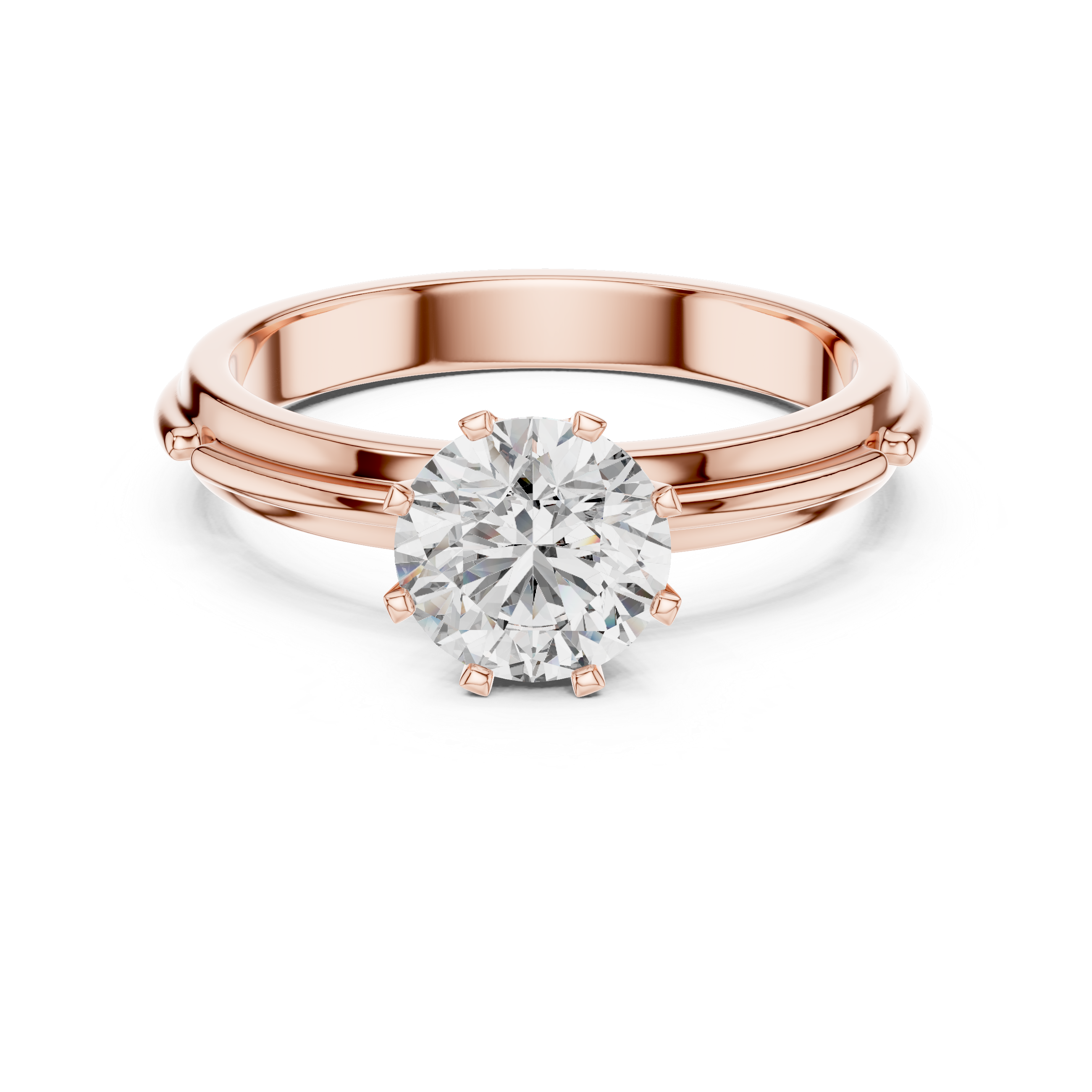 Traditional Basket Set Classic Lab Grown Diamond Ring