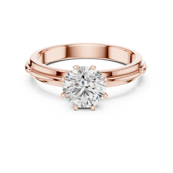 Traditional Basket Set Classic Lab Grown Diamond Ring