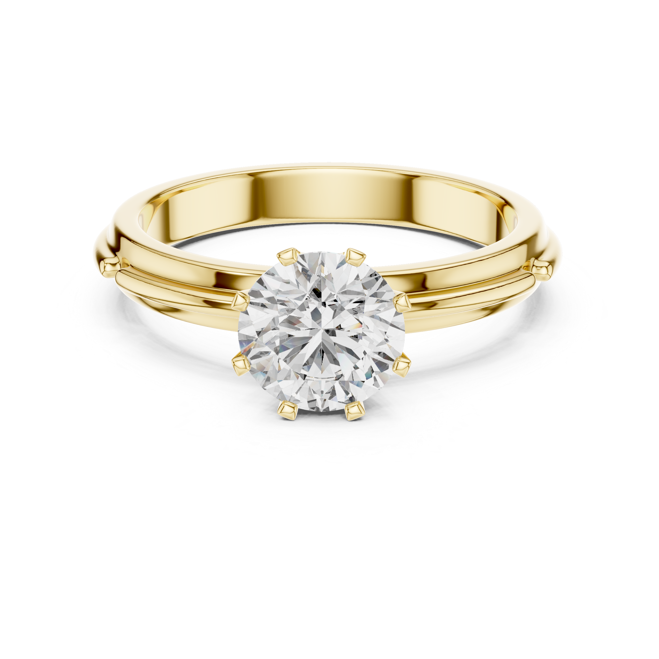 Traditional Basket Set Classic Lab Grown Diamond Ring