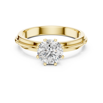 Traditional Basket Set Classic Lab Grown Diamond Ring