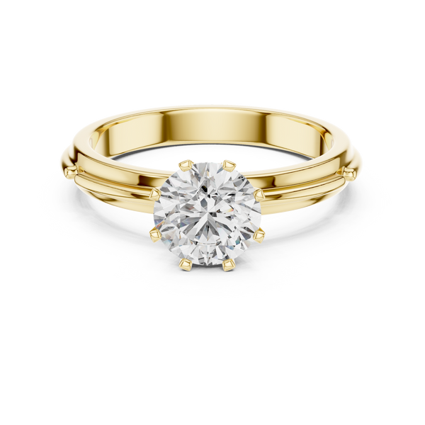 Traditional Basket Set Classic Lab Grown Diamond Ring