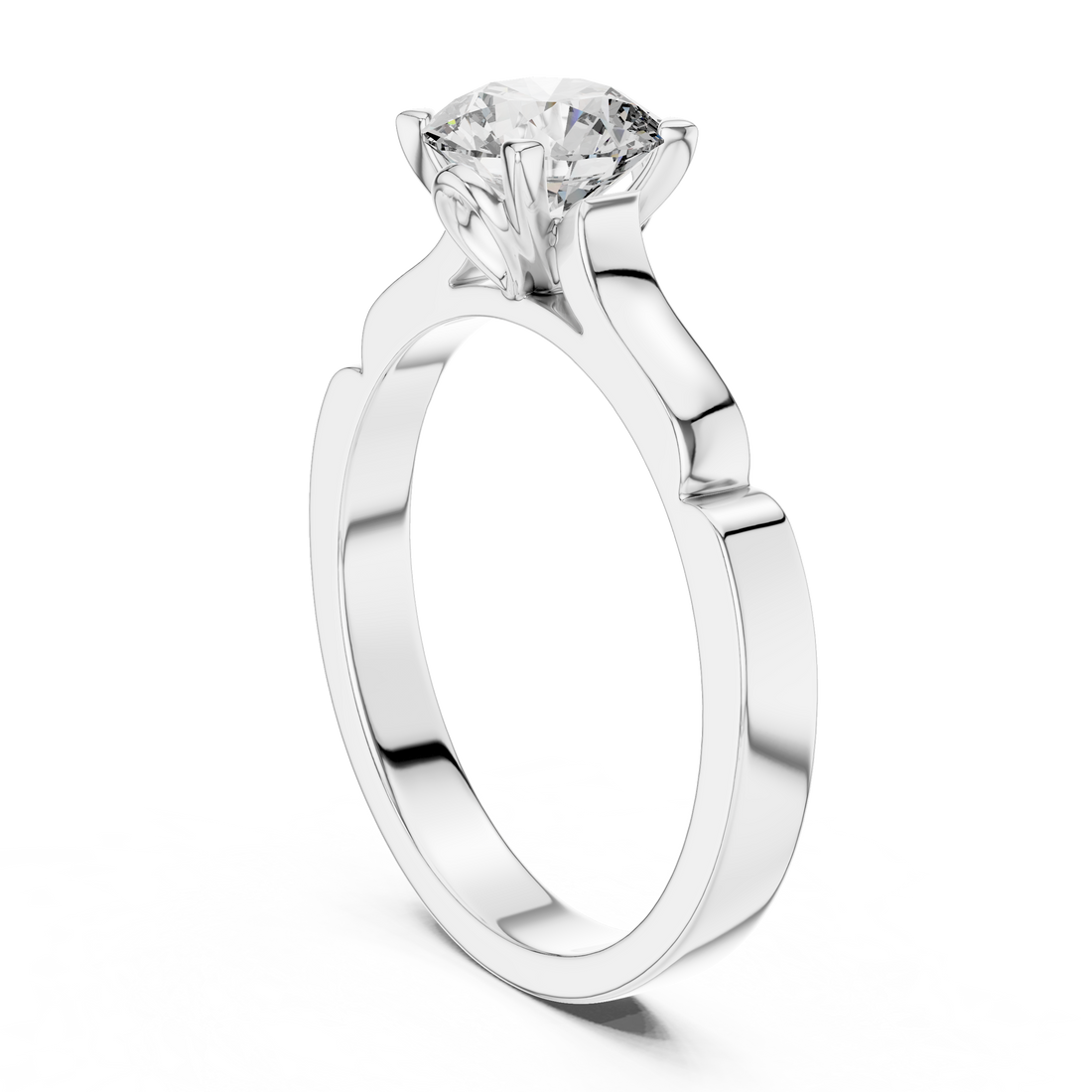 Petite Round Bezel Set Lab Grown Diamond Ring