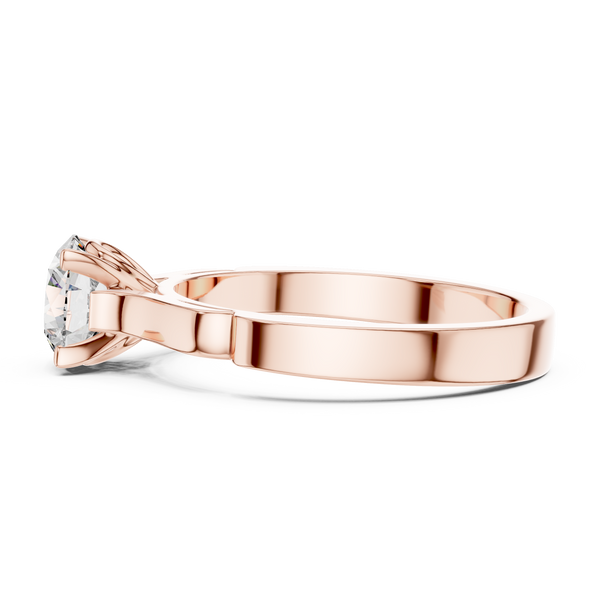 Petite Round Bezel Set Lab Grown Diamond Ring