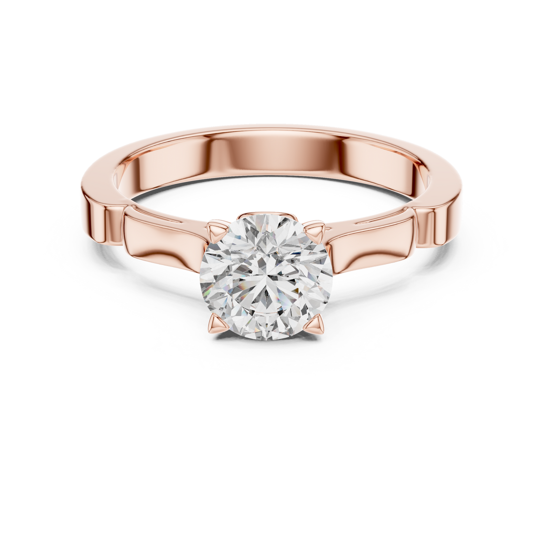 Petite Round Bezel Set Lab Grown Diamond Ring
