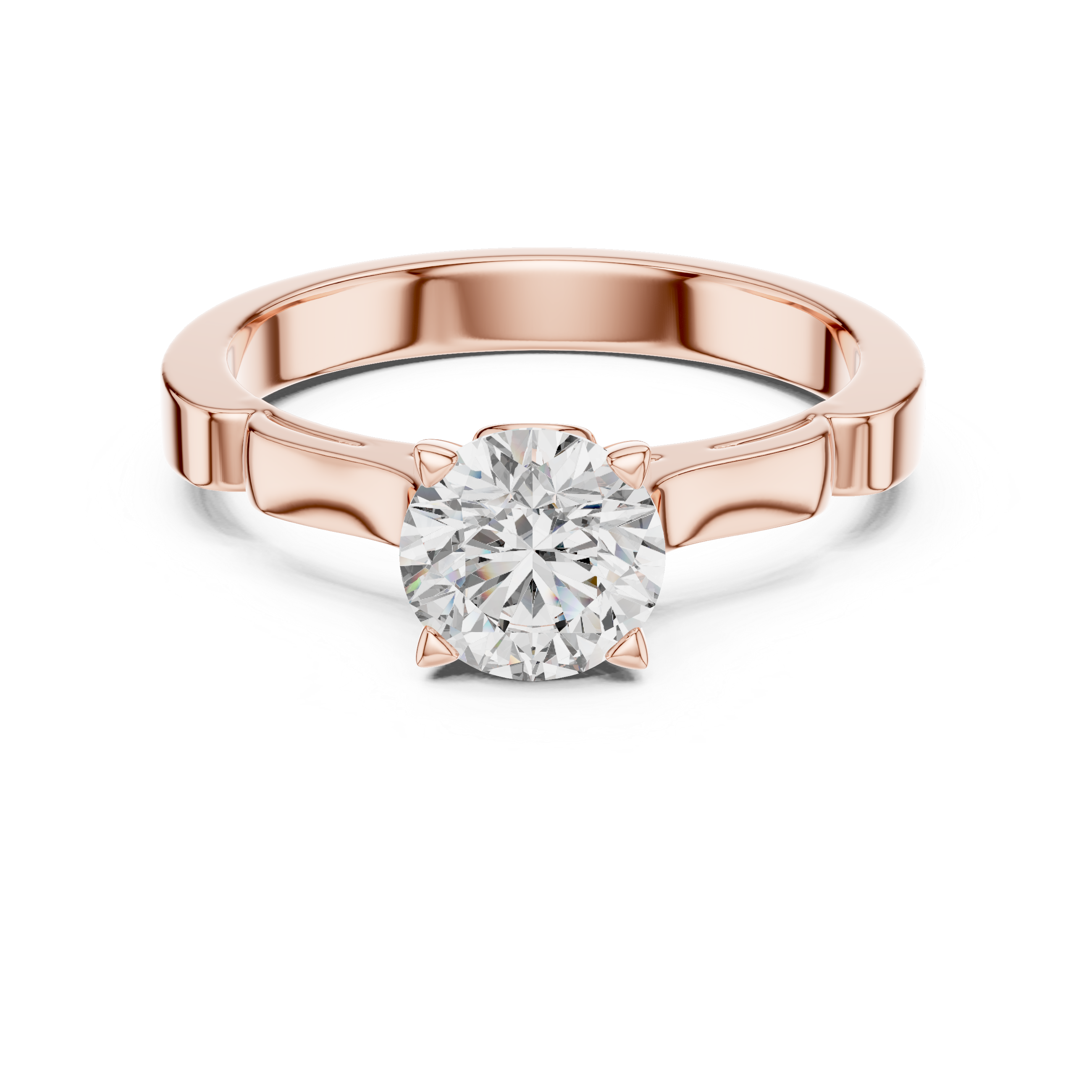 Petite Round Bezel Set Lab Grown Diamond Ring