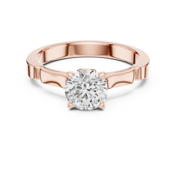 Petite Round Bezel Set Lab Grown Diamond Ring