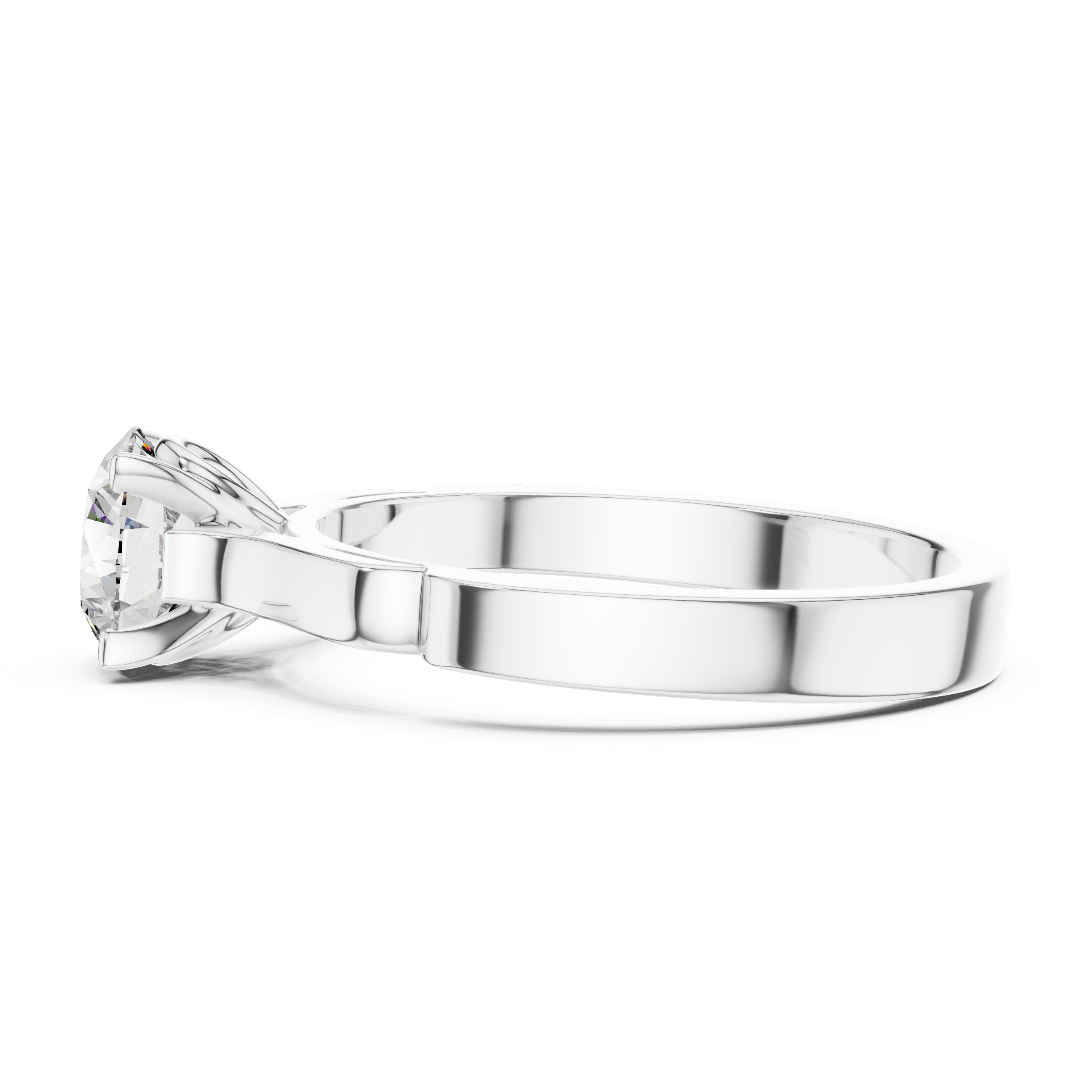 Petite Round Bezel Set Lab Grown Diamond Ring