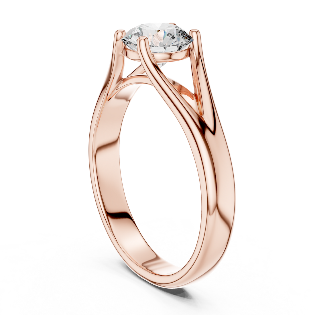 Intricate Hand Engraved Vintage Lab Grown Diamond Ring