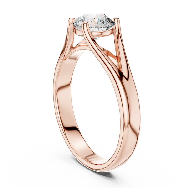 Intricate Hand Engraved Vintage Lab Grown Diamond Ring