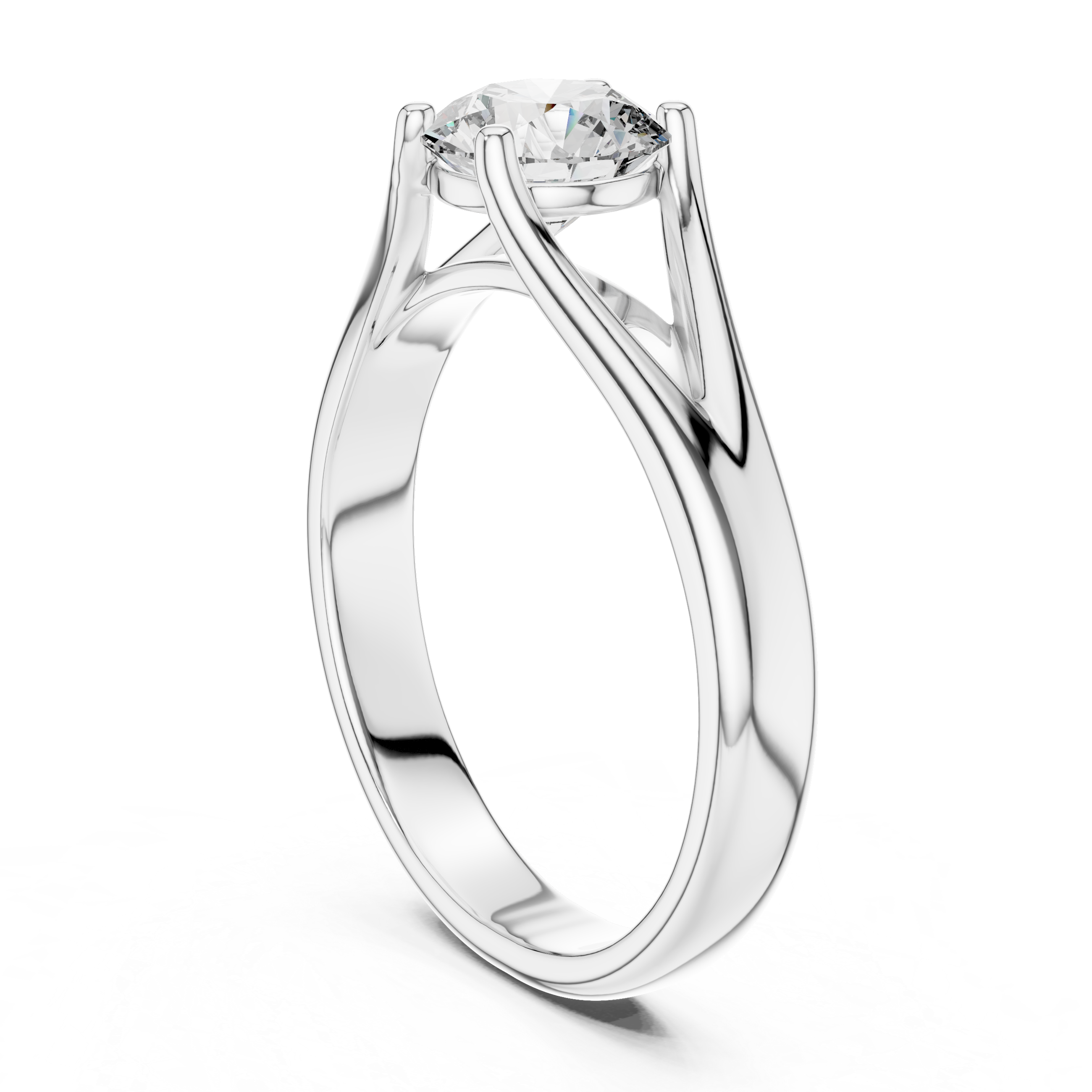 Intricate Hand Engraved Vintage Lab Grown Diamond Ring