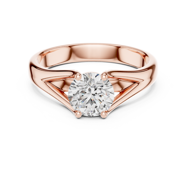 Intricate Hand Engraved Vintage Lab Grown Diamond Ring