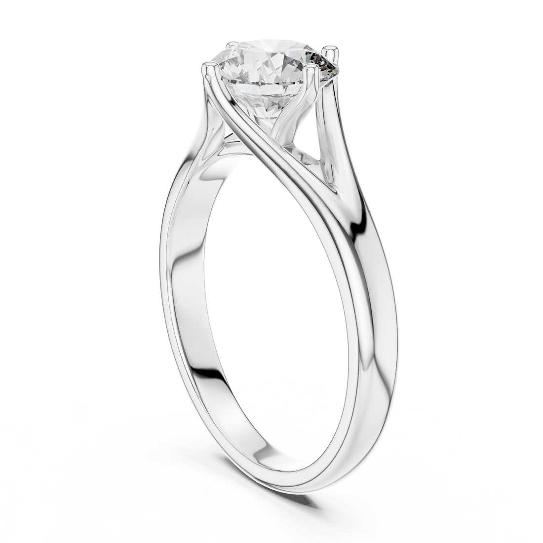 Sleek Under Gallery Detail Lab Grown Diamond Ring