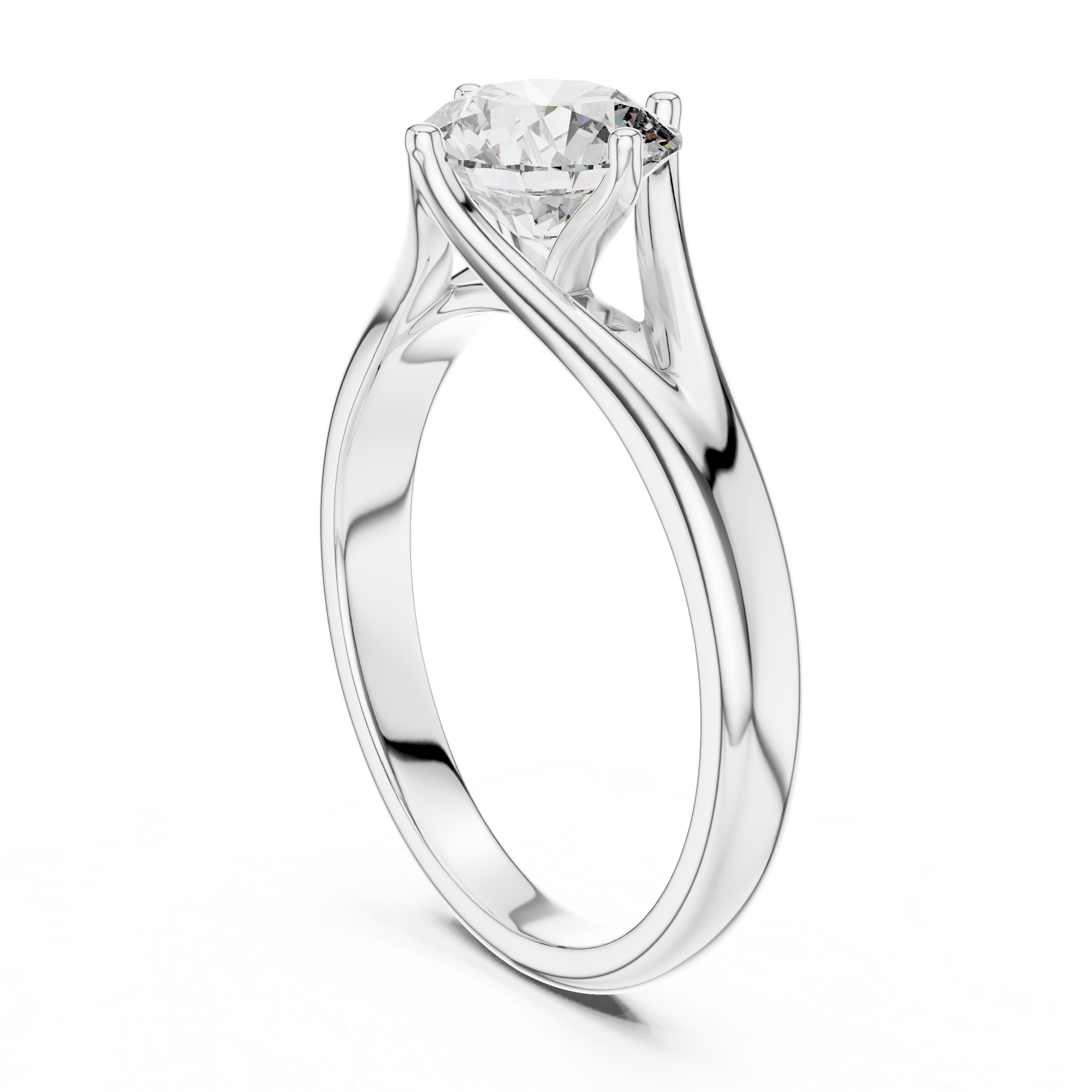 Sleek Under Gallery Detail Lab Grown Diamond Ring