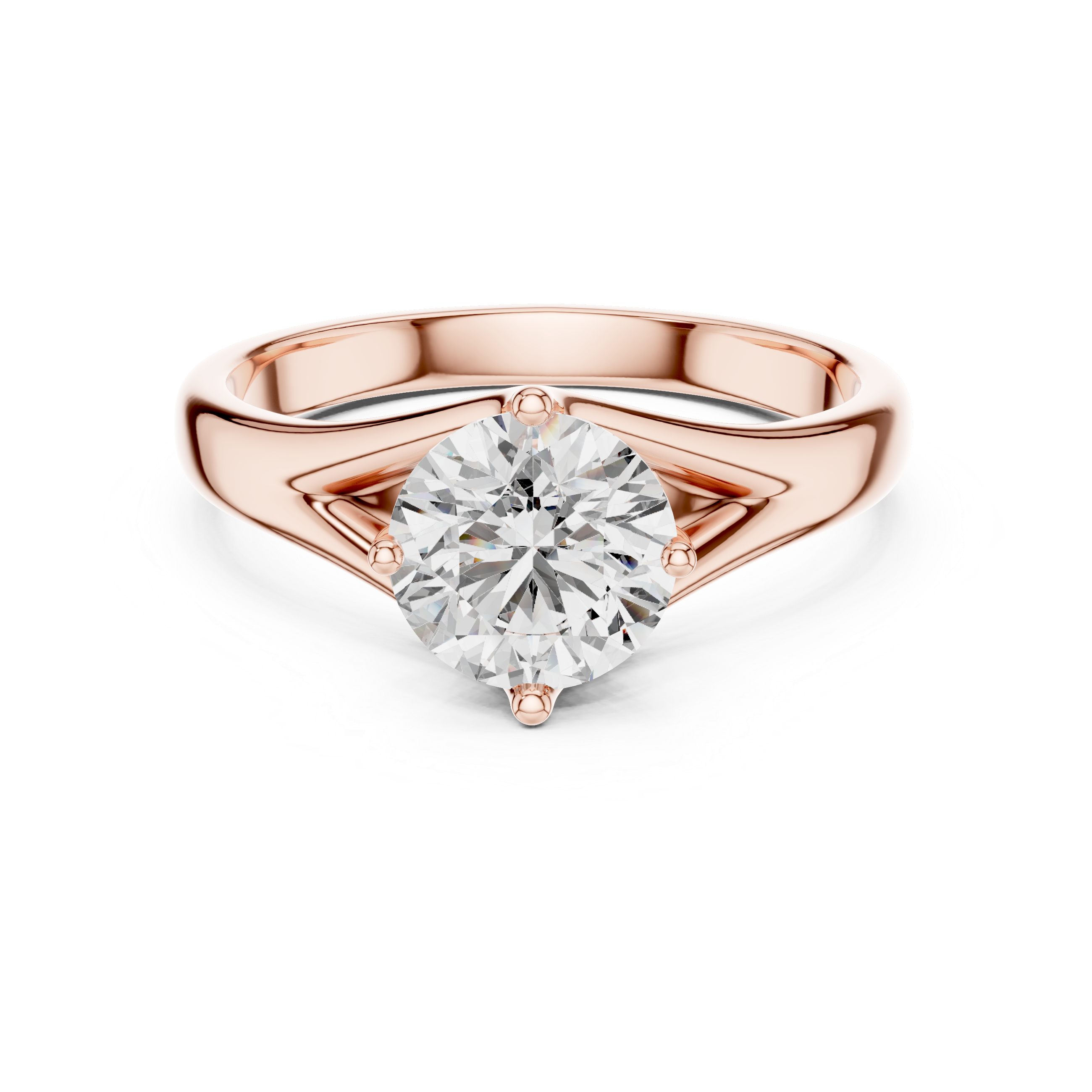 Sleek Under Gallery Detail Lab Grown Diamond Ring