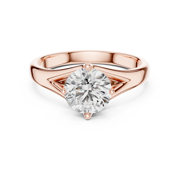 Sleek Under Gallery Detail Lab Grown Diamond Ring