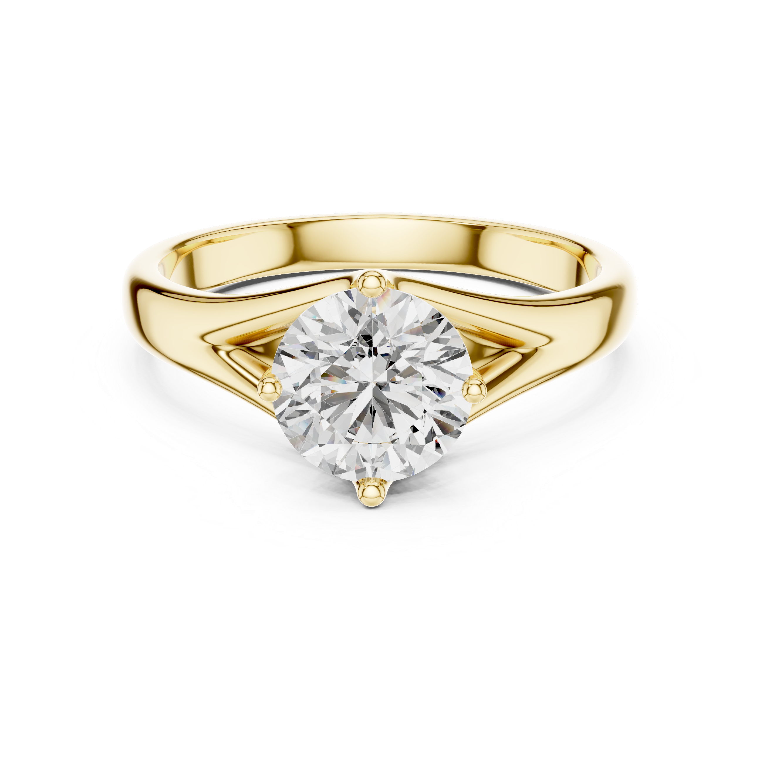 Sleek Under Gallery Detail Lab Grown Diamond Ring
