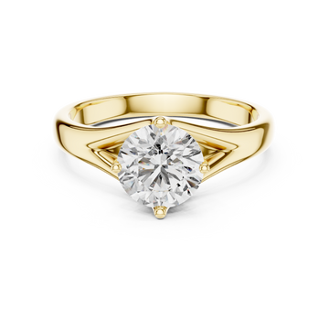 Sleek Under Gallery Detail Lab Grown Diamond Ring