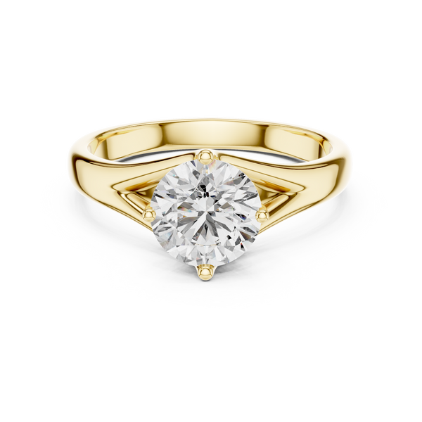 Sleek Under Gallery Detail Lab Grown Diamond Ring