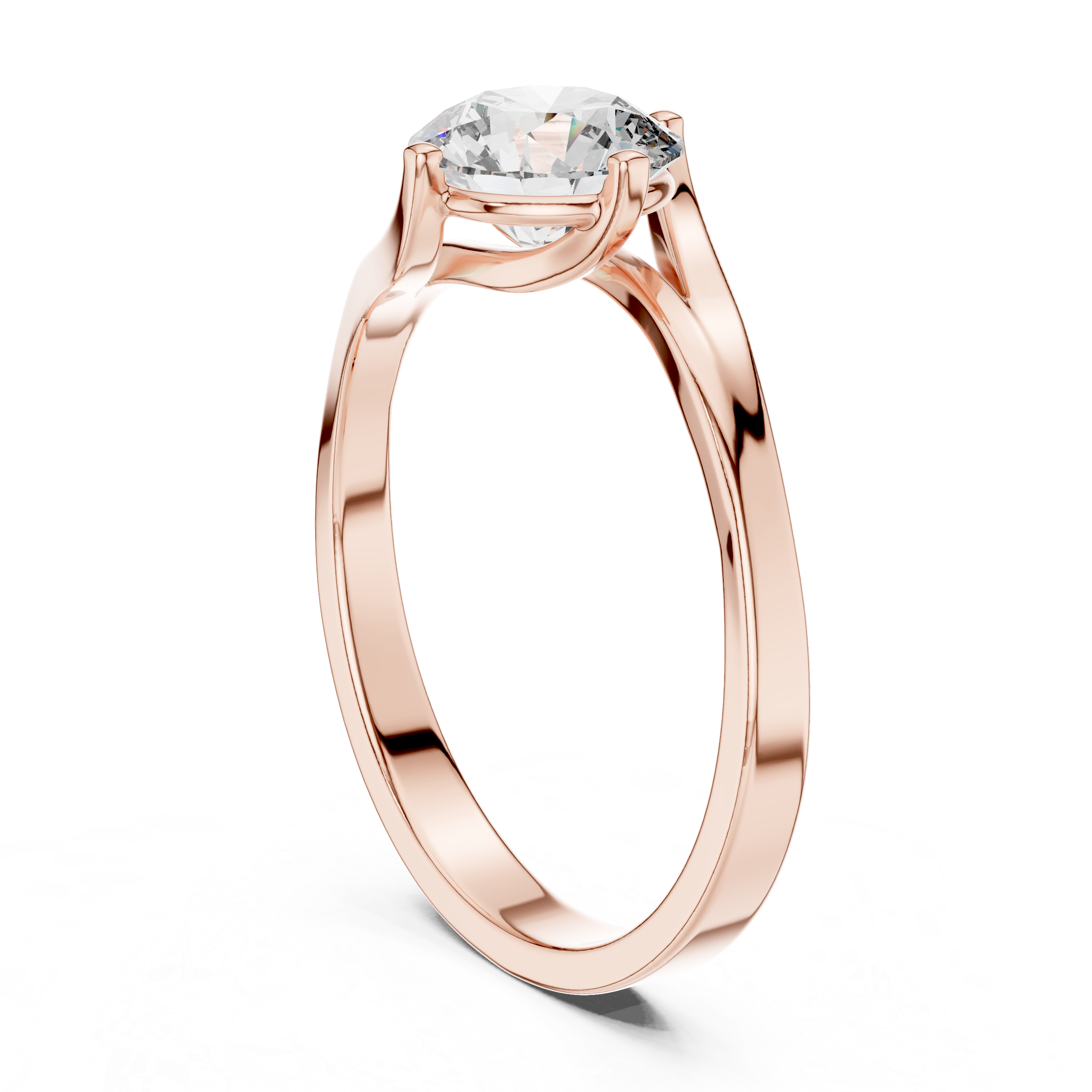 Elegant Shine Twisted Lab Grown Diamond Ring