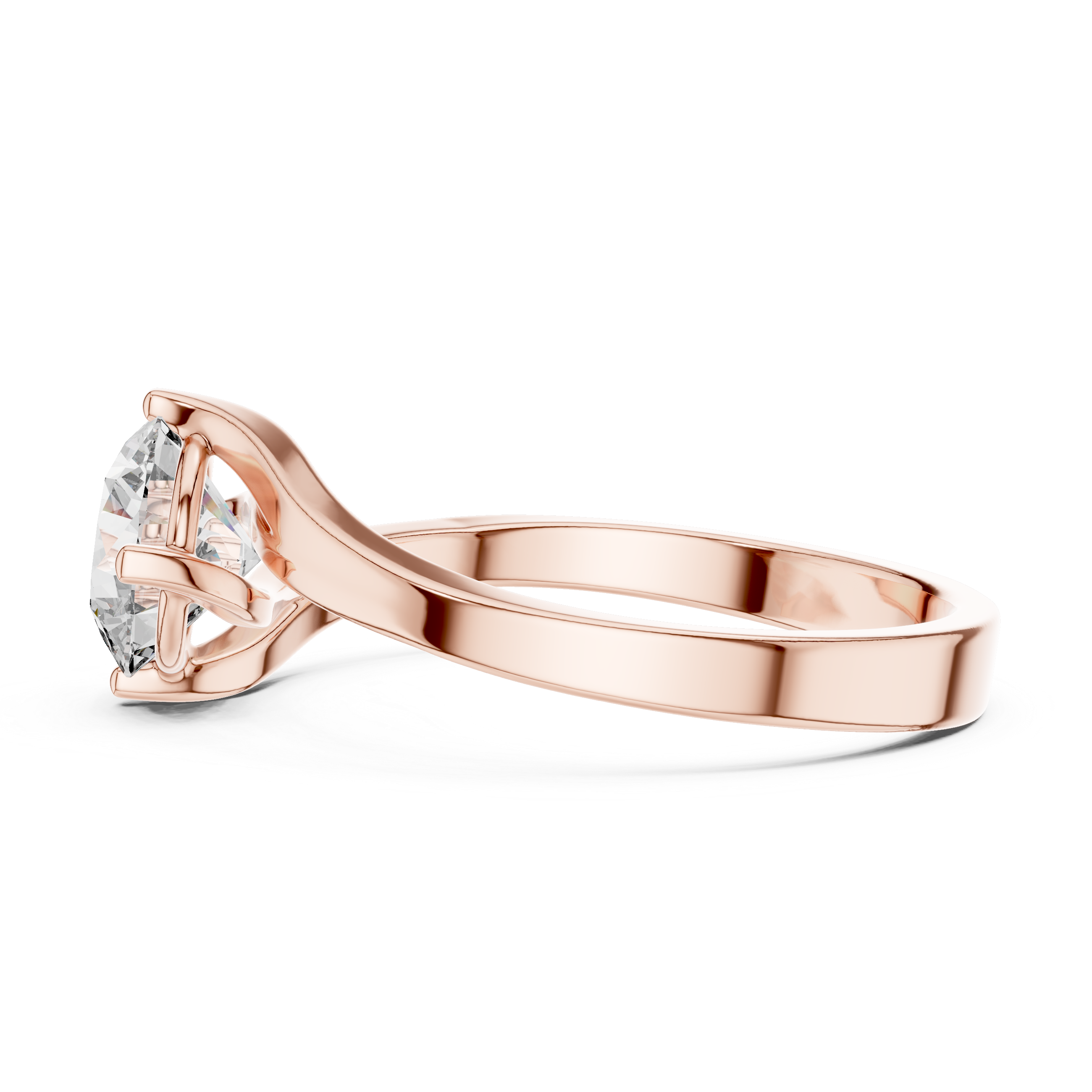 Elegant Shine Twisted Lab Grown Diamond Ring