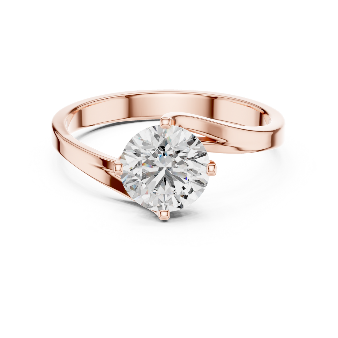Elegant Shine Twisted Lab Grown Diamond Ring