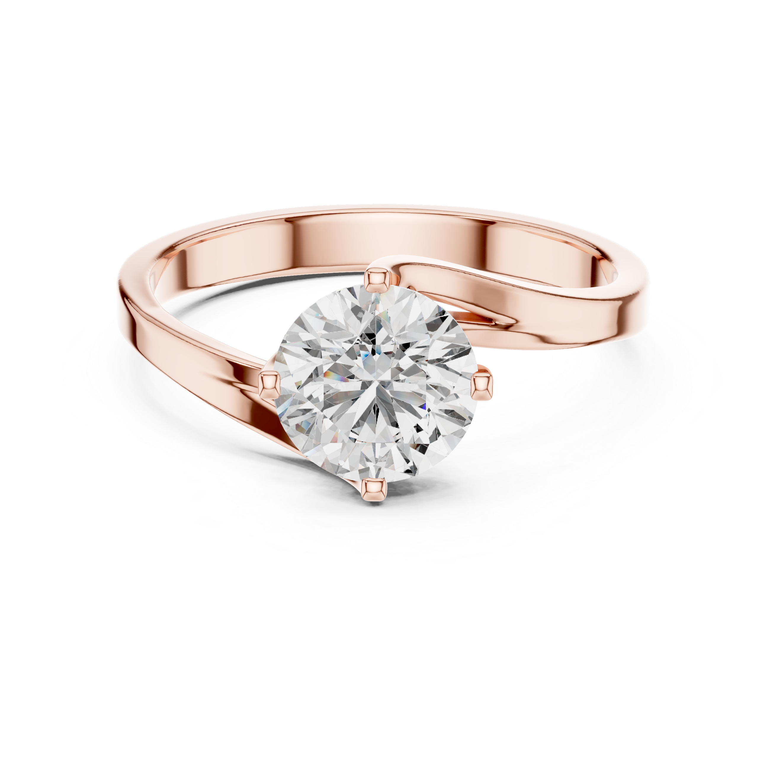 Elegant Shine Twisted Lab Grown Diamond Ring