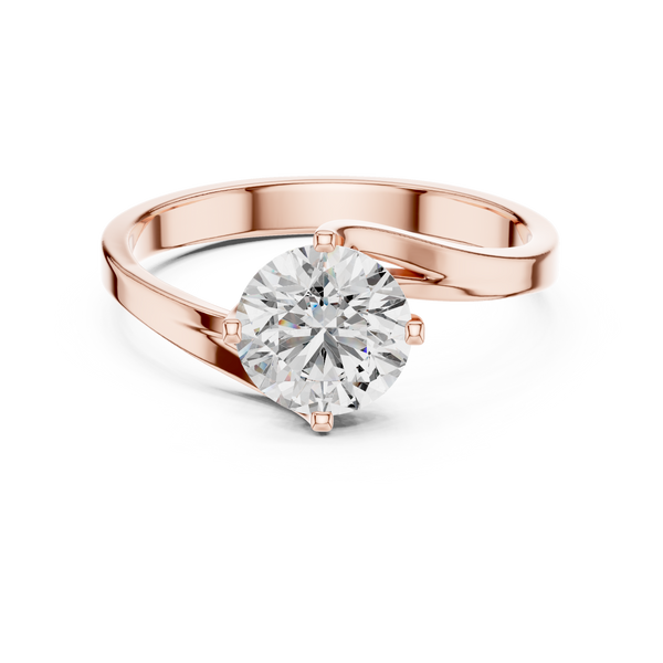Elegant Shine Twisted Lab Grown Diamond Ring
