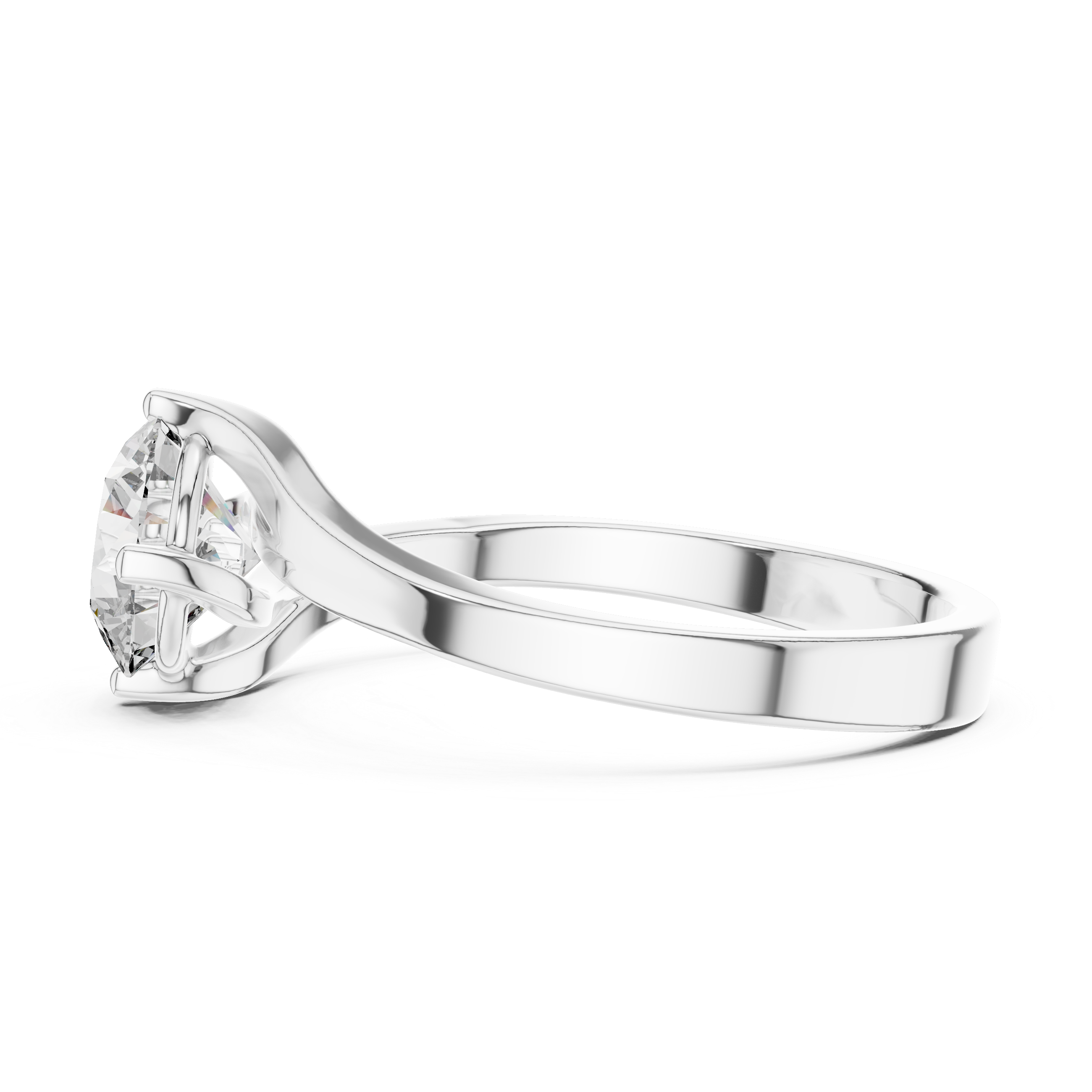 Elegant Shine Twisted Lab Grown Diamond Ring