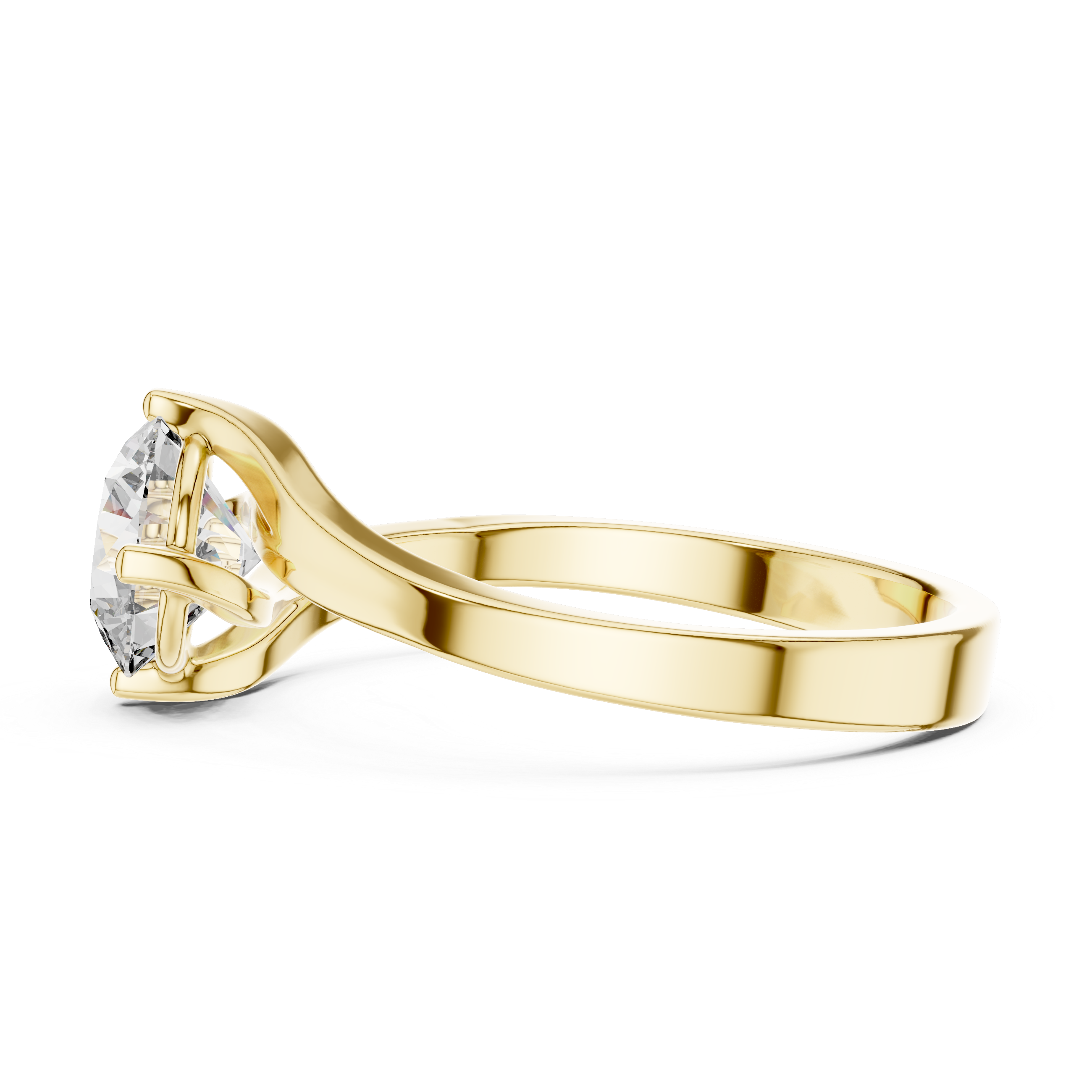 Elegant Shine Twisted Lab Grown Diamond Ring