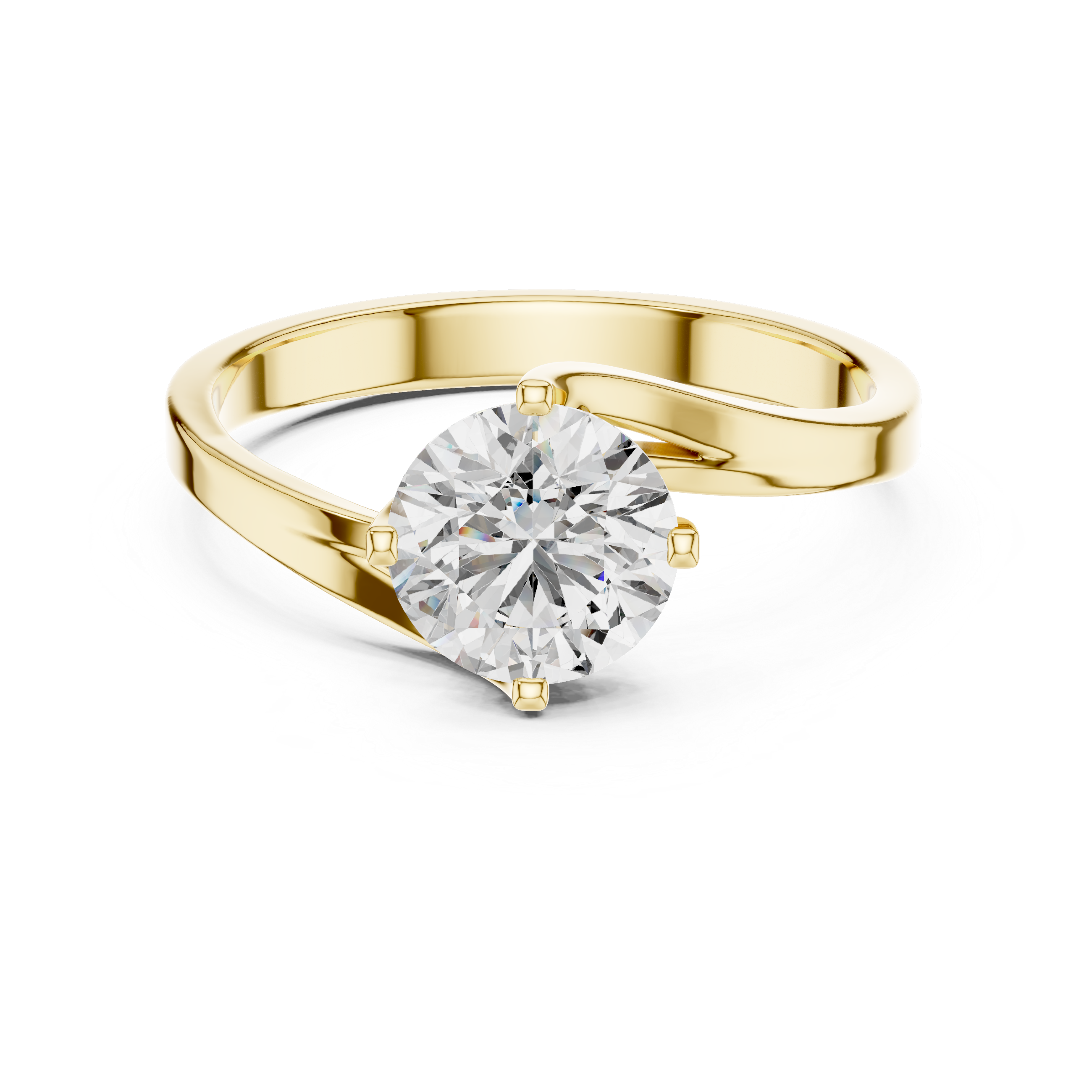 Elegant Shine Twisted Lab Grown Diamond Ring