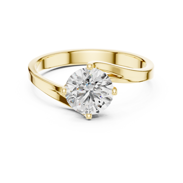 Elegant Shine Twisted Lab Grown Diamond Ring