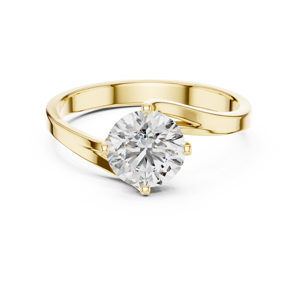 Elegant Shine Twisted Lab Grown Diamond Ring