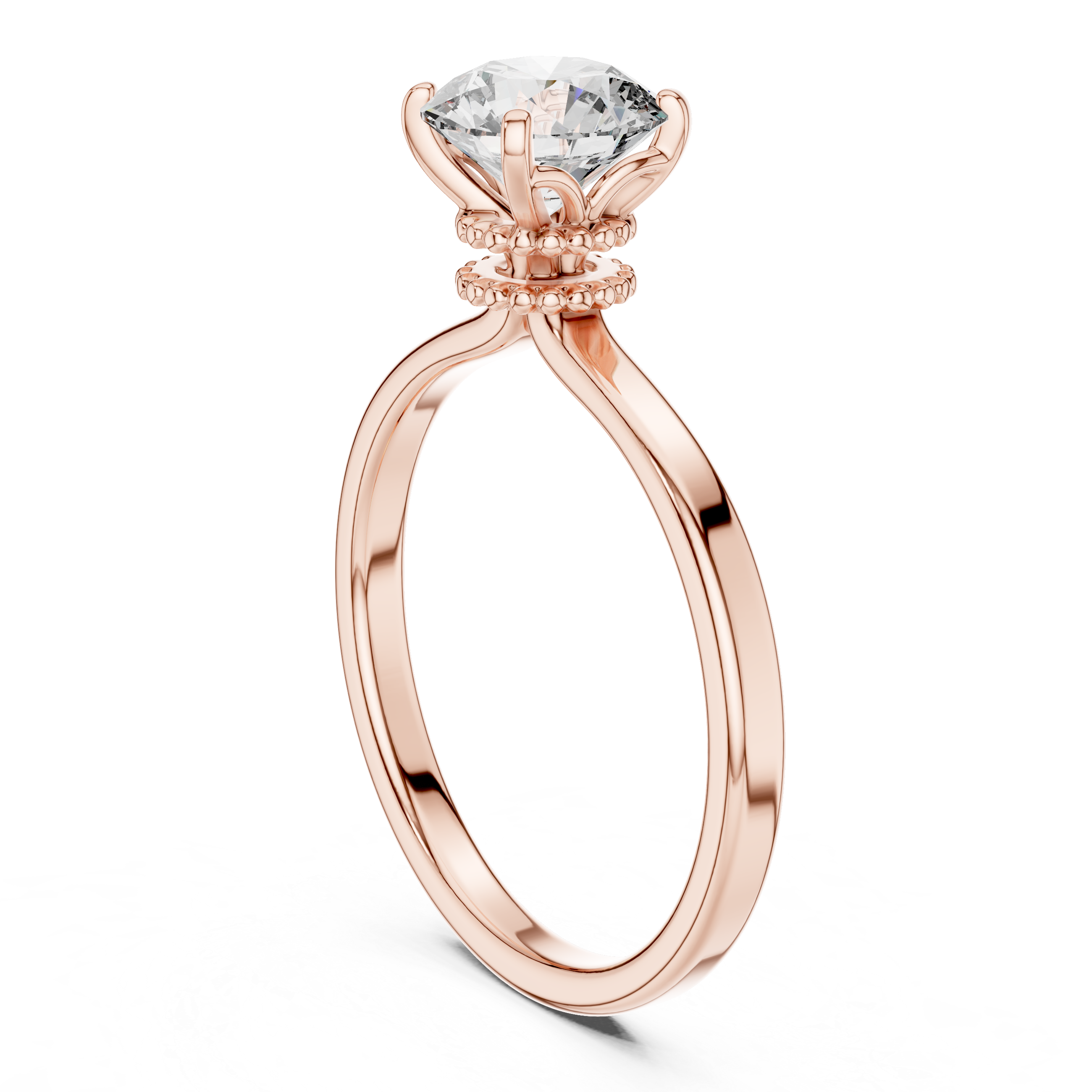Refined Shine High Lab Grown Diamond Ring
