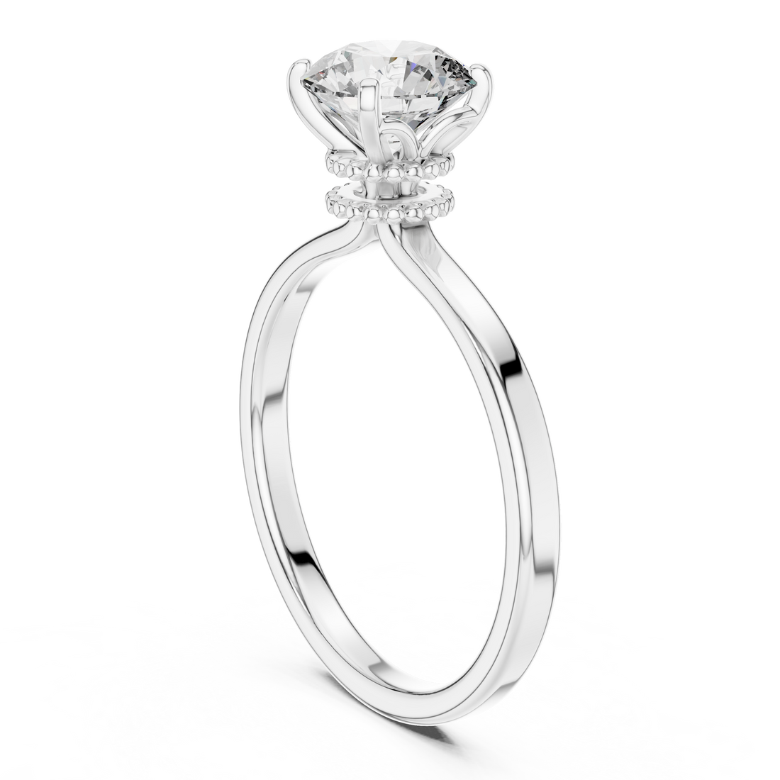 Refined Shine High Lab Grown Diamond Ring