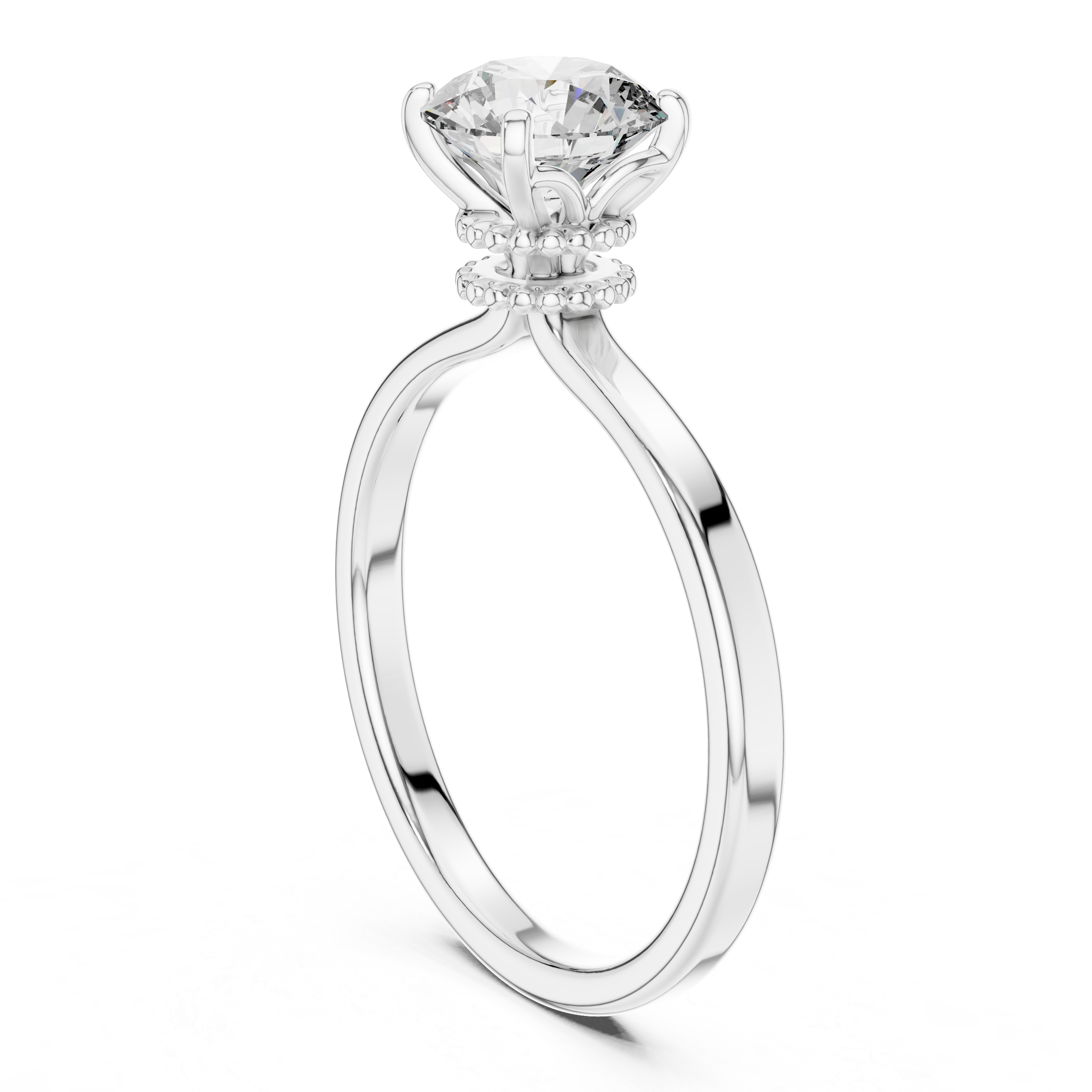 Refined Shine High Lab Grown Diamond Ring