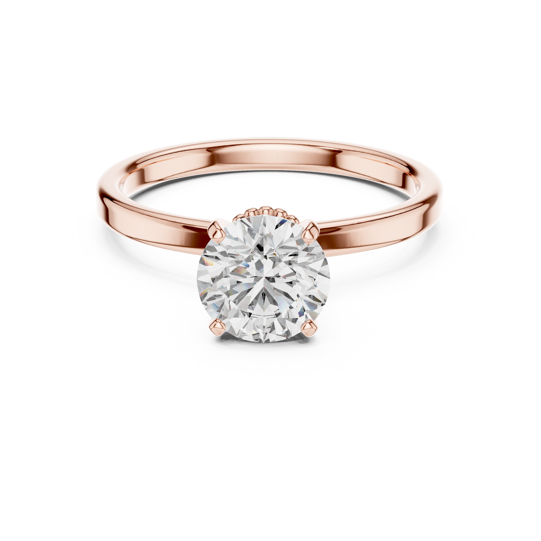 Refined Shine High Lab Grown Diamond Ring