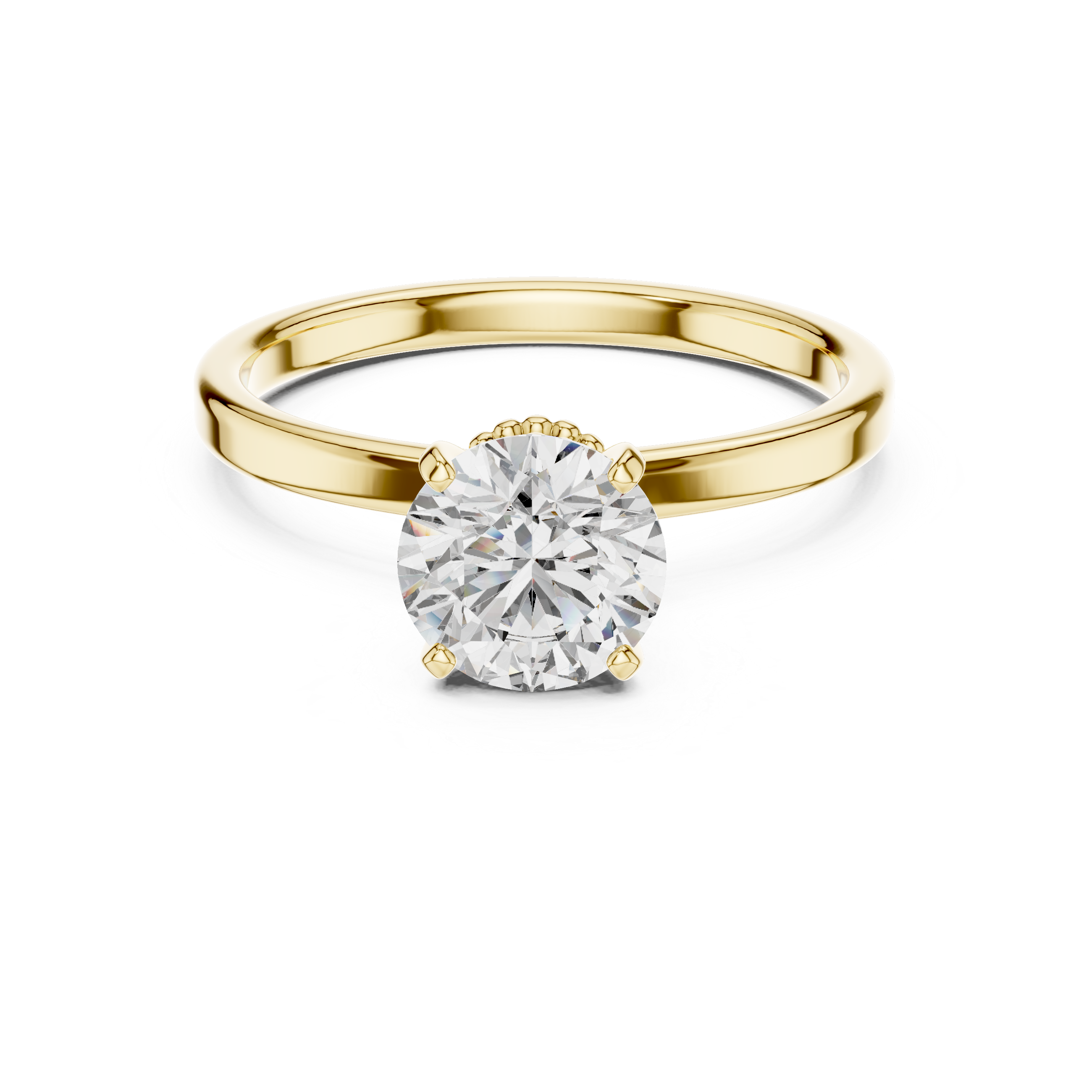 Refined Shine High Lab Grown Diamond Ring