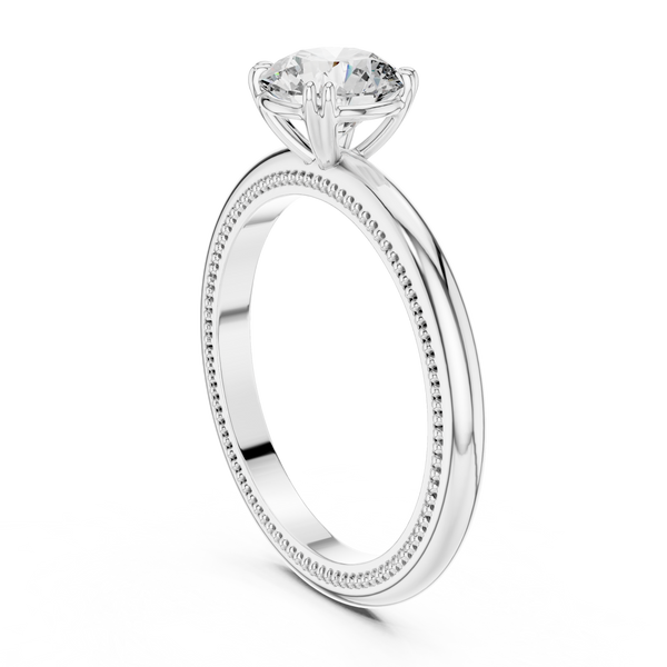 Elegant Rose Gold Solitaire Lab Grown Diamond Ring