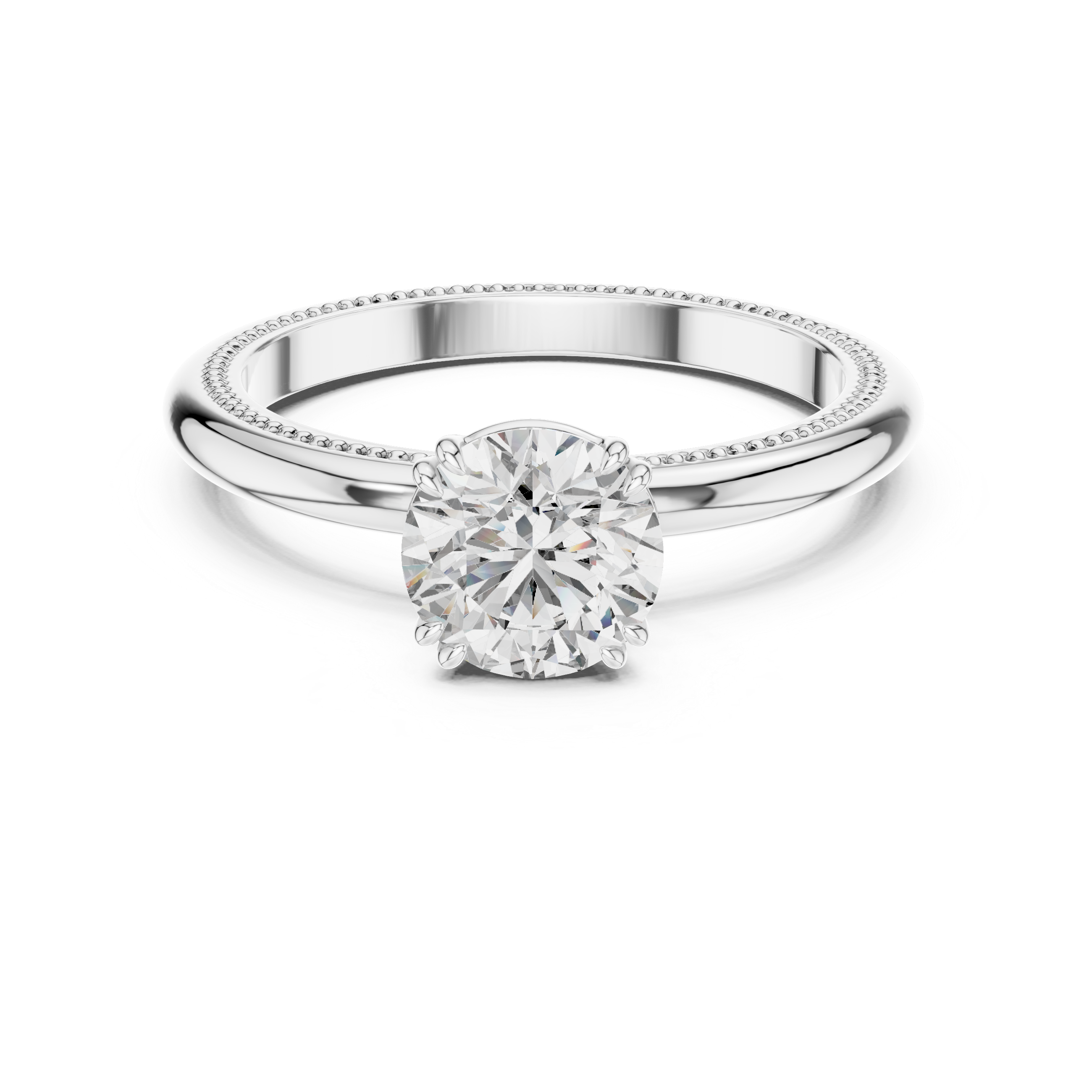 Elegant Rose Gold Solitaire Lab Grown Diamond Ring