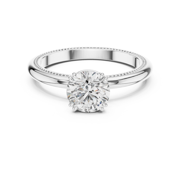 Elegant Rose Gold Solitaire Lab Grown Diamond Ring
