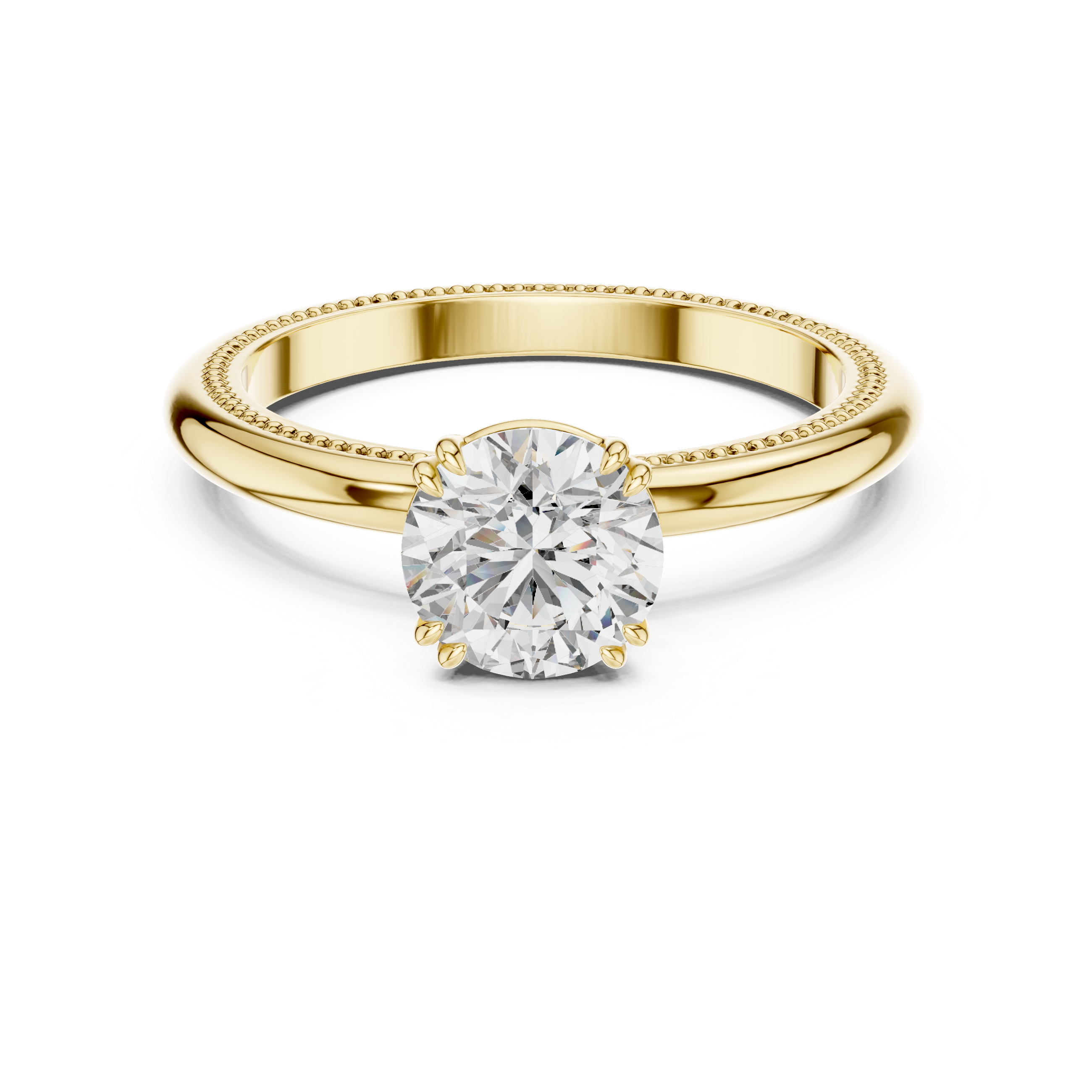 Elegant Rose Gold Solitaire Lab Grown Diamond Ring