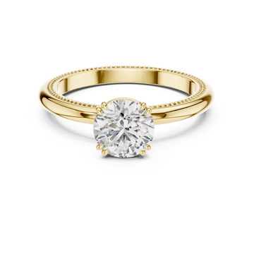 Elegant Rose Gold Solitaire Lab Grown Diamond Ring