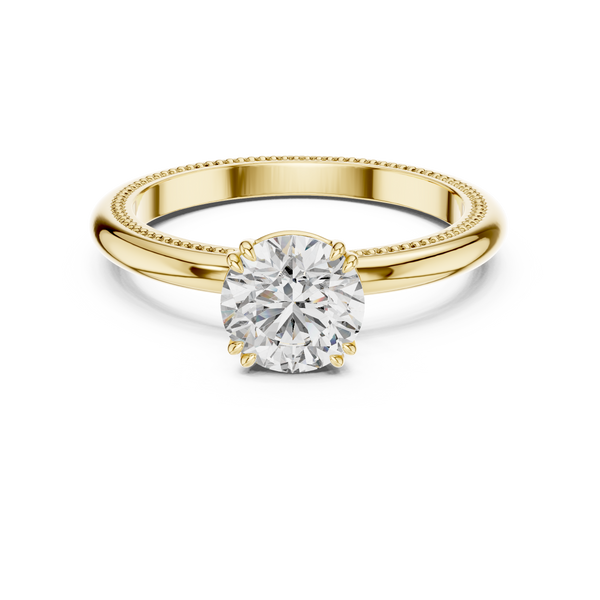 Elegant Rose Gold Solitaire Lab Grown Diamond Ring