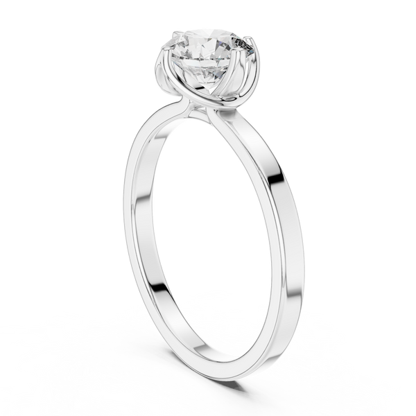 Vibrant Yellow Gold Classic Lab Grown Diamond Ring