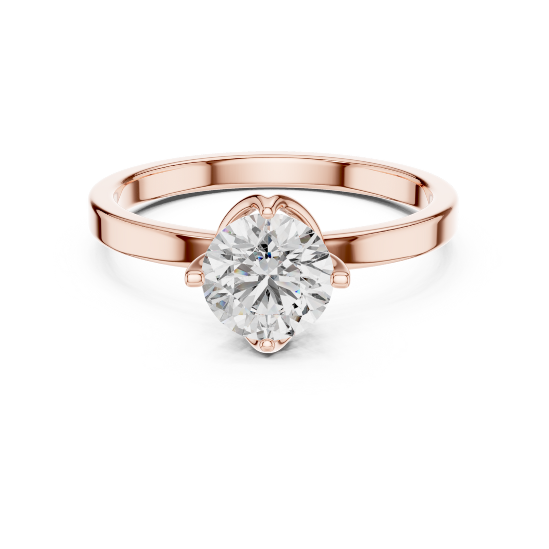 Vibrant Yellow Gold Classic Lab Grown Diamond Ring