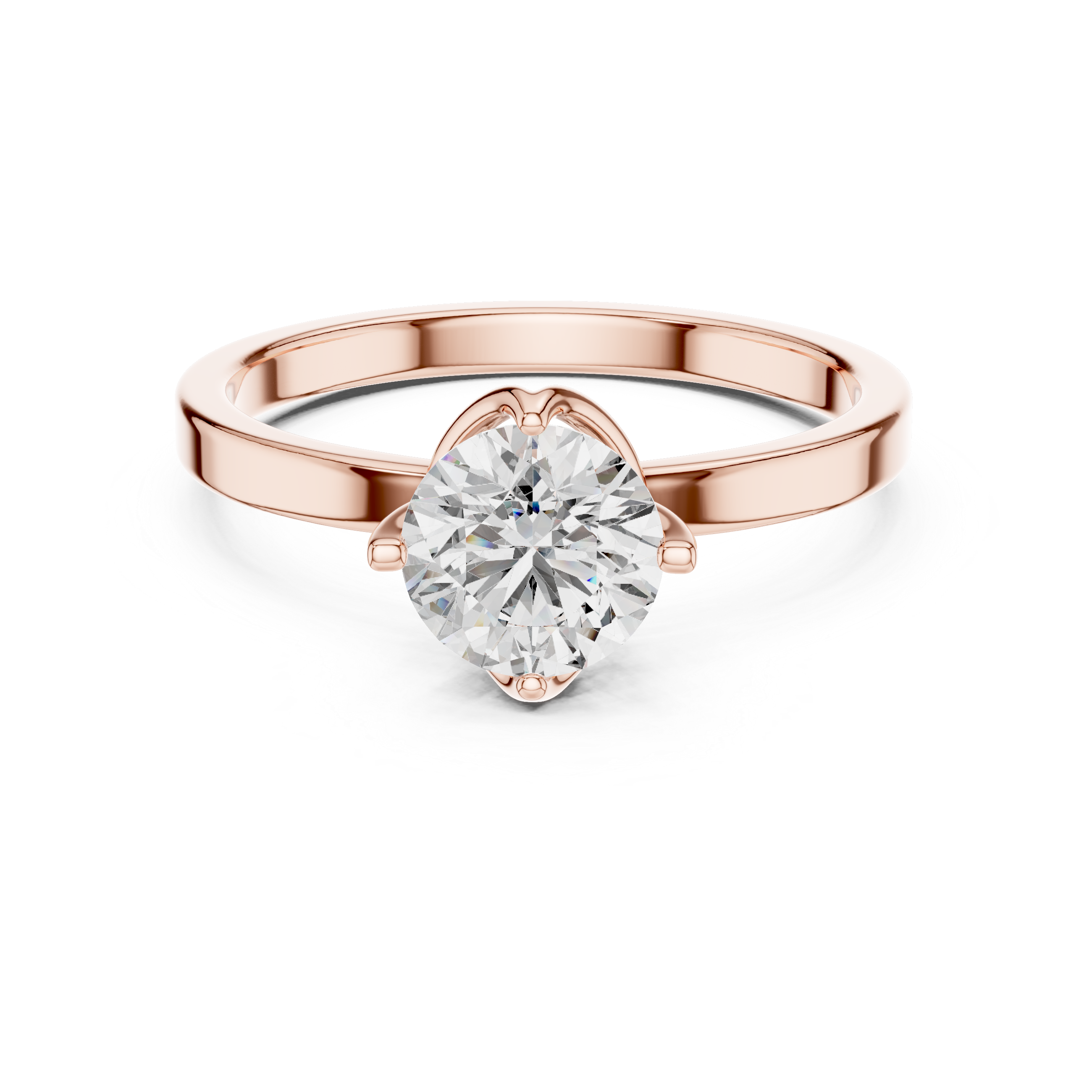 Vibrant Yellow Gold Classic Lab Grown Diamond Ring