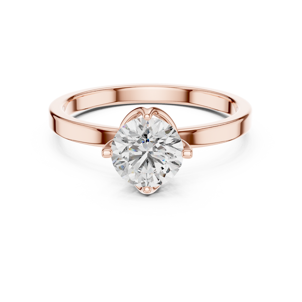 Vibrant Yellow Gold Classic Lab Grown Diamond Ring