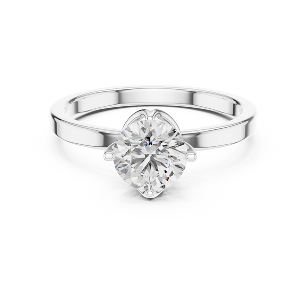 Vibrant Yellow Gold Classic Lab Grown Diamond Ring