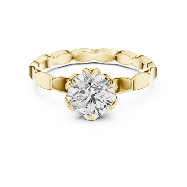 Distinctive Cut Metal Lab Grown Diamond Ring